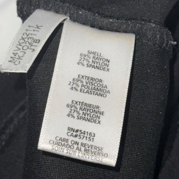 Calvin Klein Womens Black Power Stretch Slim Fit Pants Size 14 - Picture 2 of 11